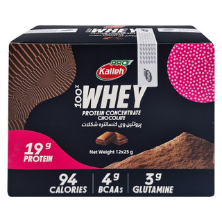پودر پروتئین وی با طعم شکلاتی کاله پرو - 300گرم بسته 12 عددی